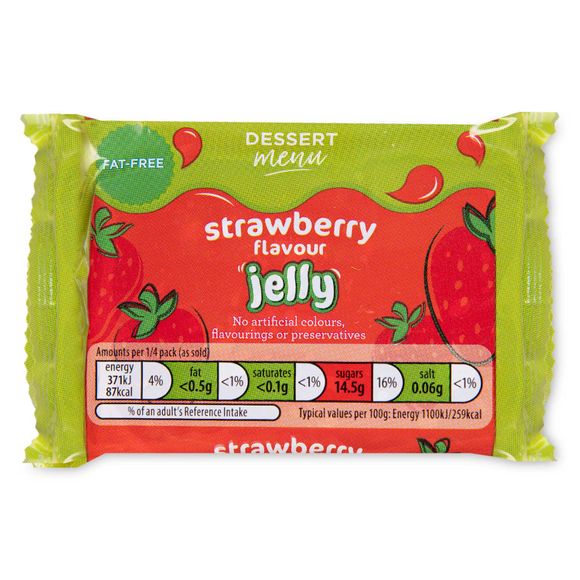 Strawberry Flavour Jelly 135g Dessert Menu